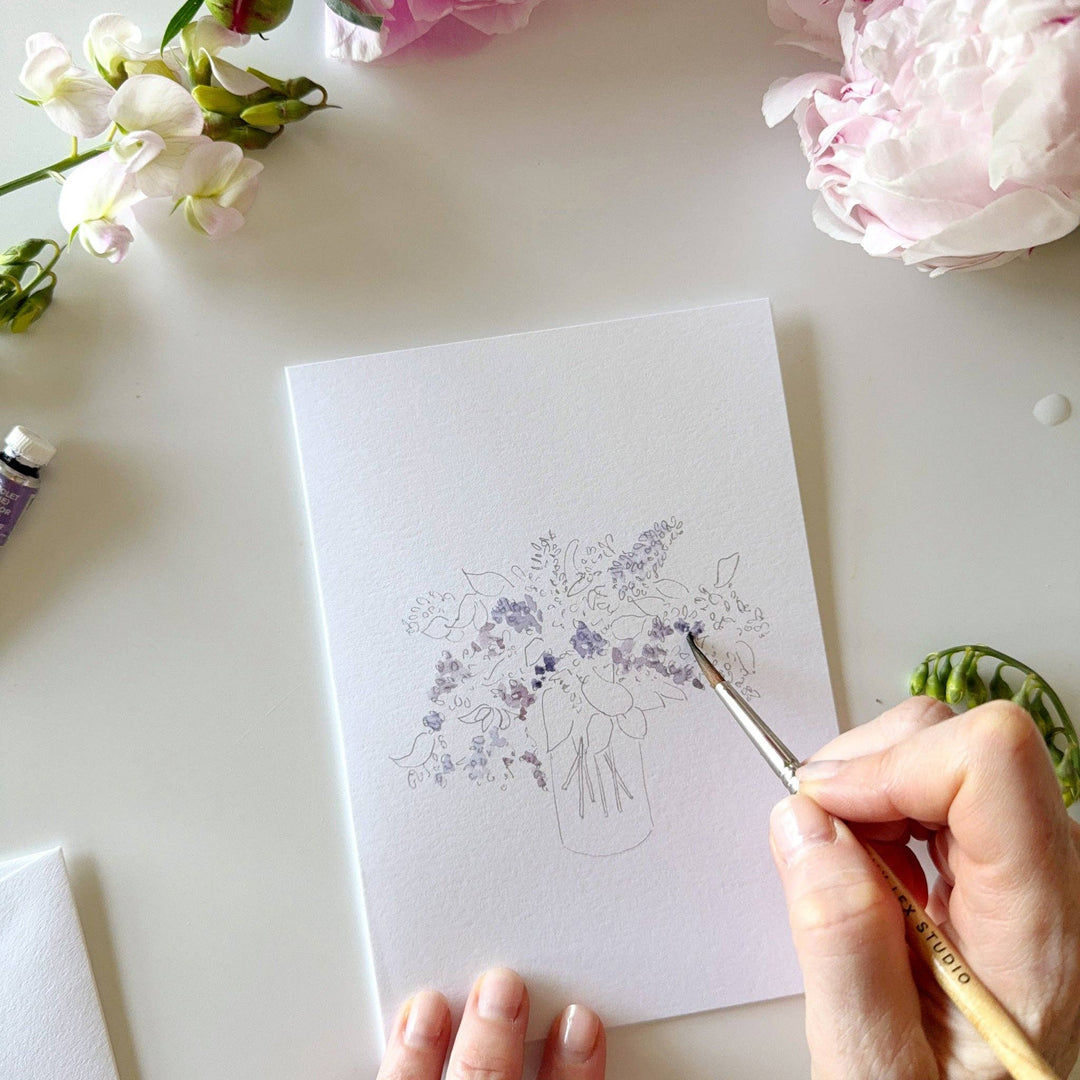 Emily Lex Studios: Bouquets paintable notecards