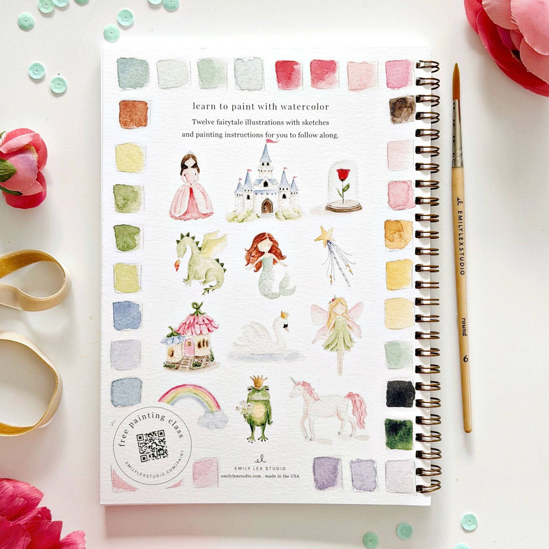 Emily Lex Studios Fairytale Watercolor Workbook - Pine &amp; Moss