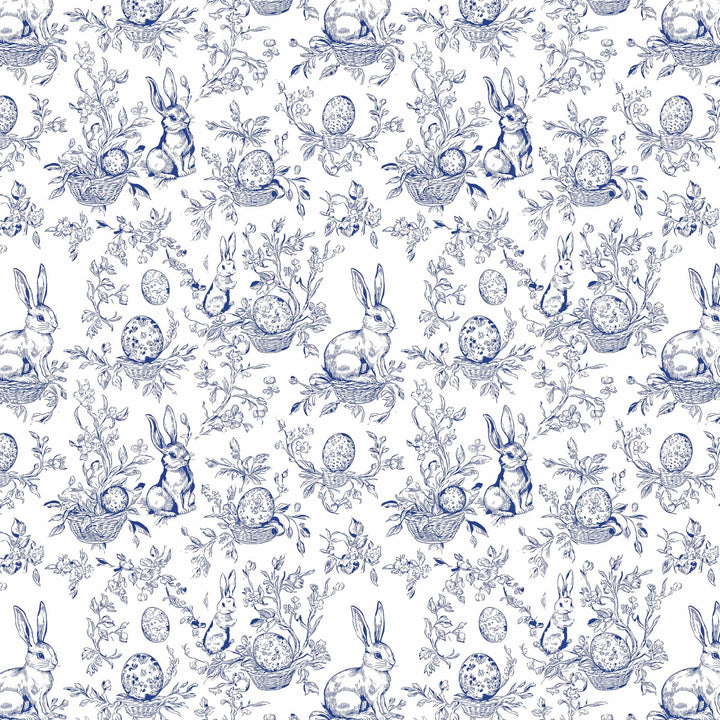 Beau Bottles Blue Easter Bunny Toile- Champagne Collection