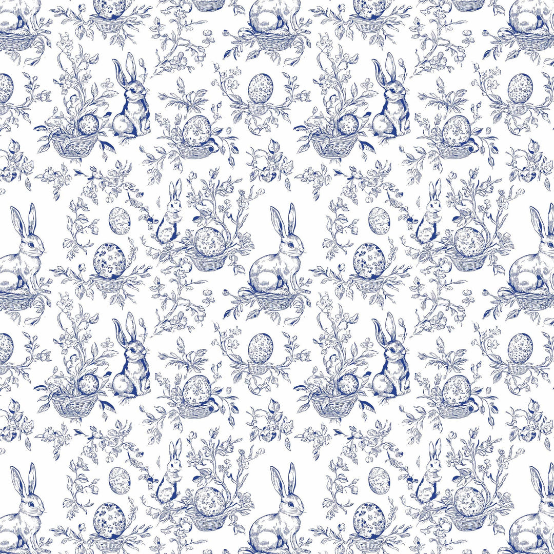 Beau Bottles Blue Easter Bunny Toile- Prosecco Collection