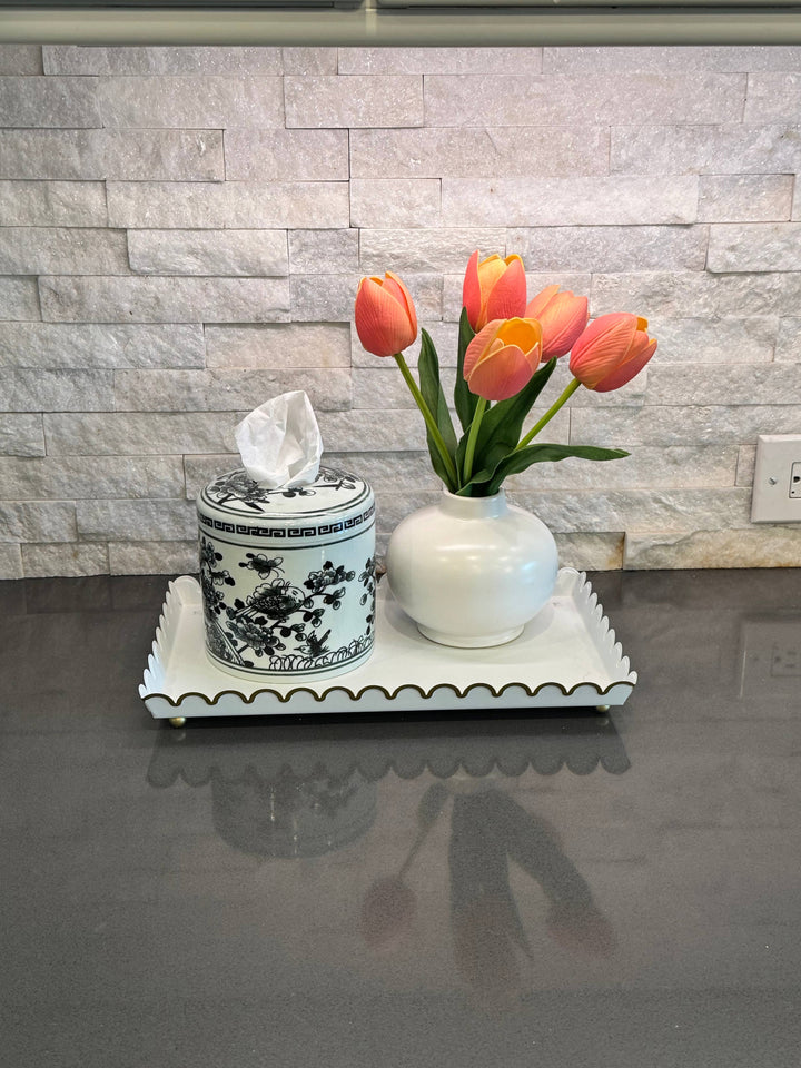 House of Happy- The Sylvie Tissue Vessel - Pine & Moss