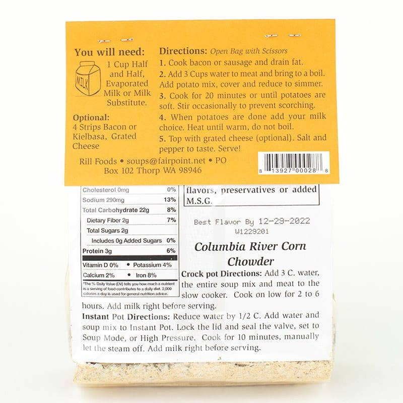 Small Columbia River Corn Chowder Soup Mix - Pine & Moss