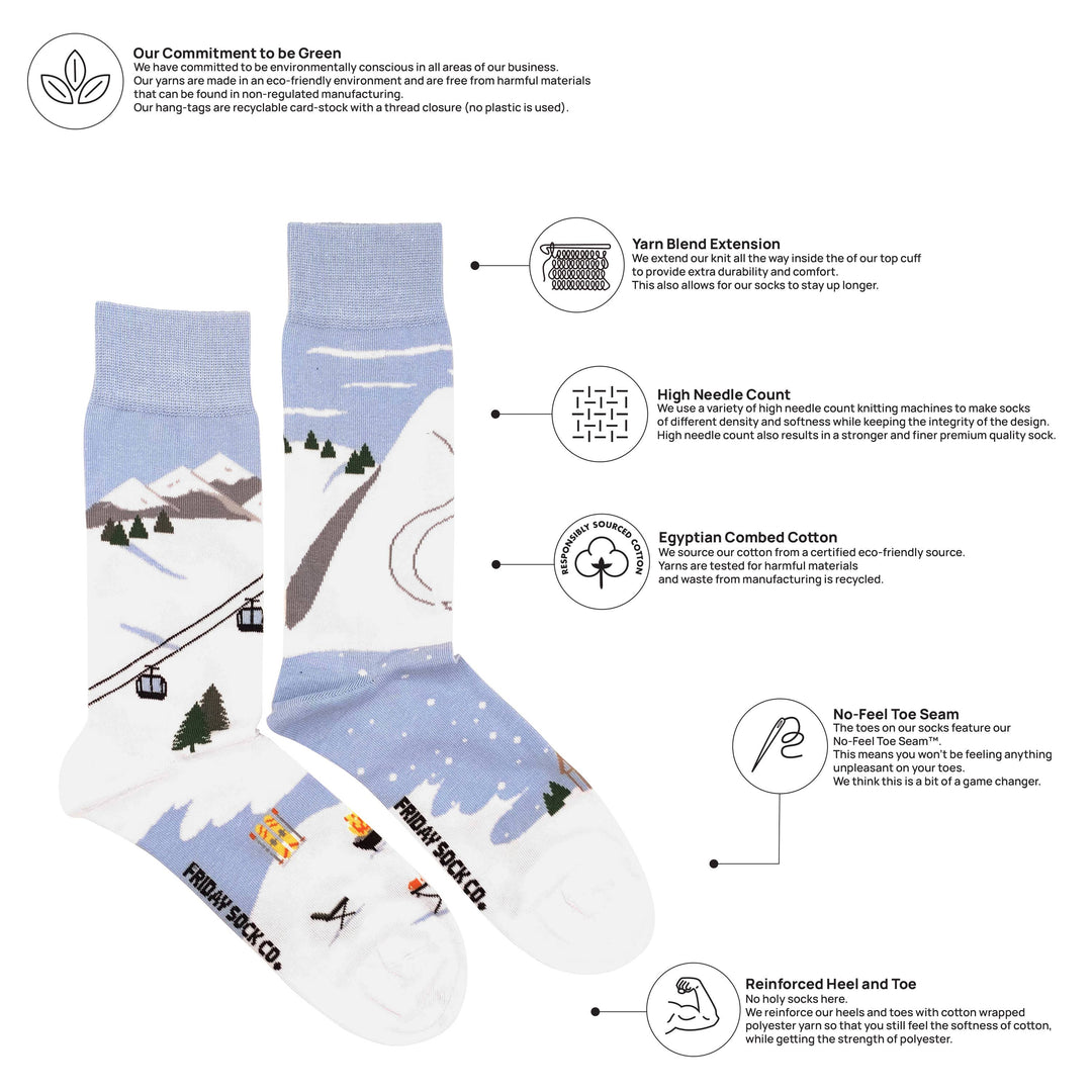 Men's Ski Scene Socks: Men's 7 - 12