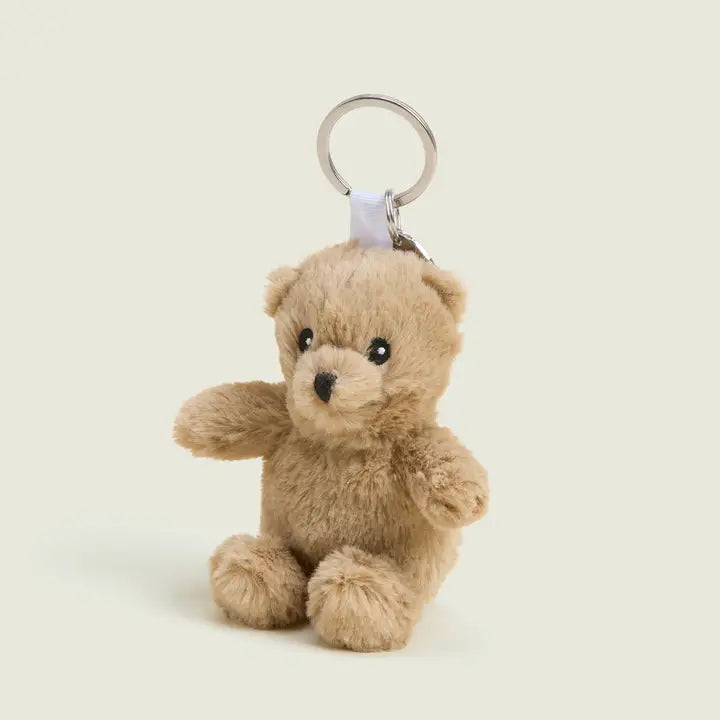 Brown Curly Bear Mini Bag Charm