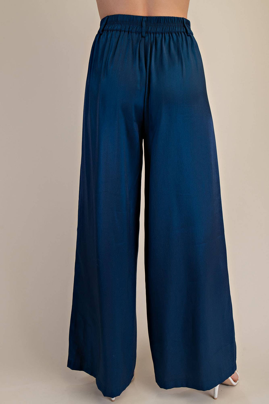 The Remi High Waist Tailored Wide Pants- Navy - Pine & Moss