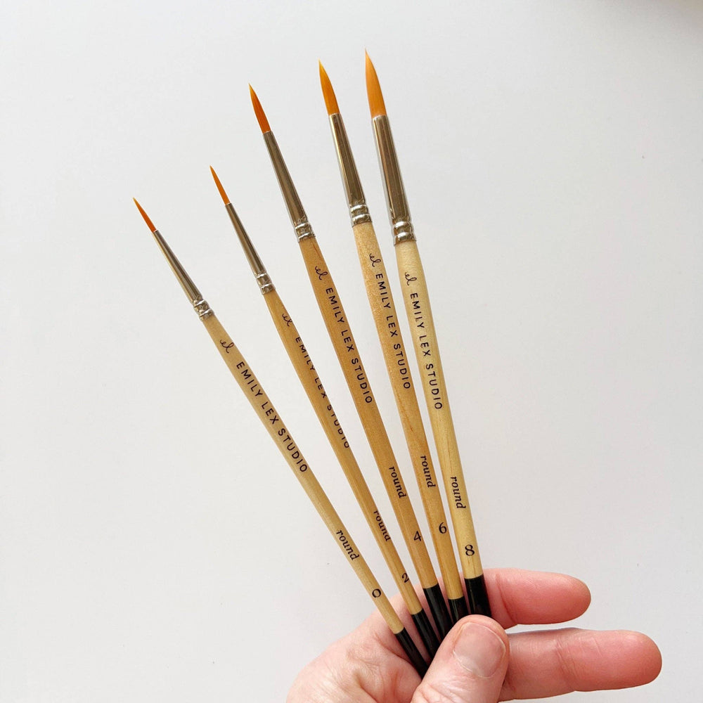 Emily Lex Studios- Watercolor Paintbrush Set - Pine & Moss