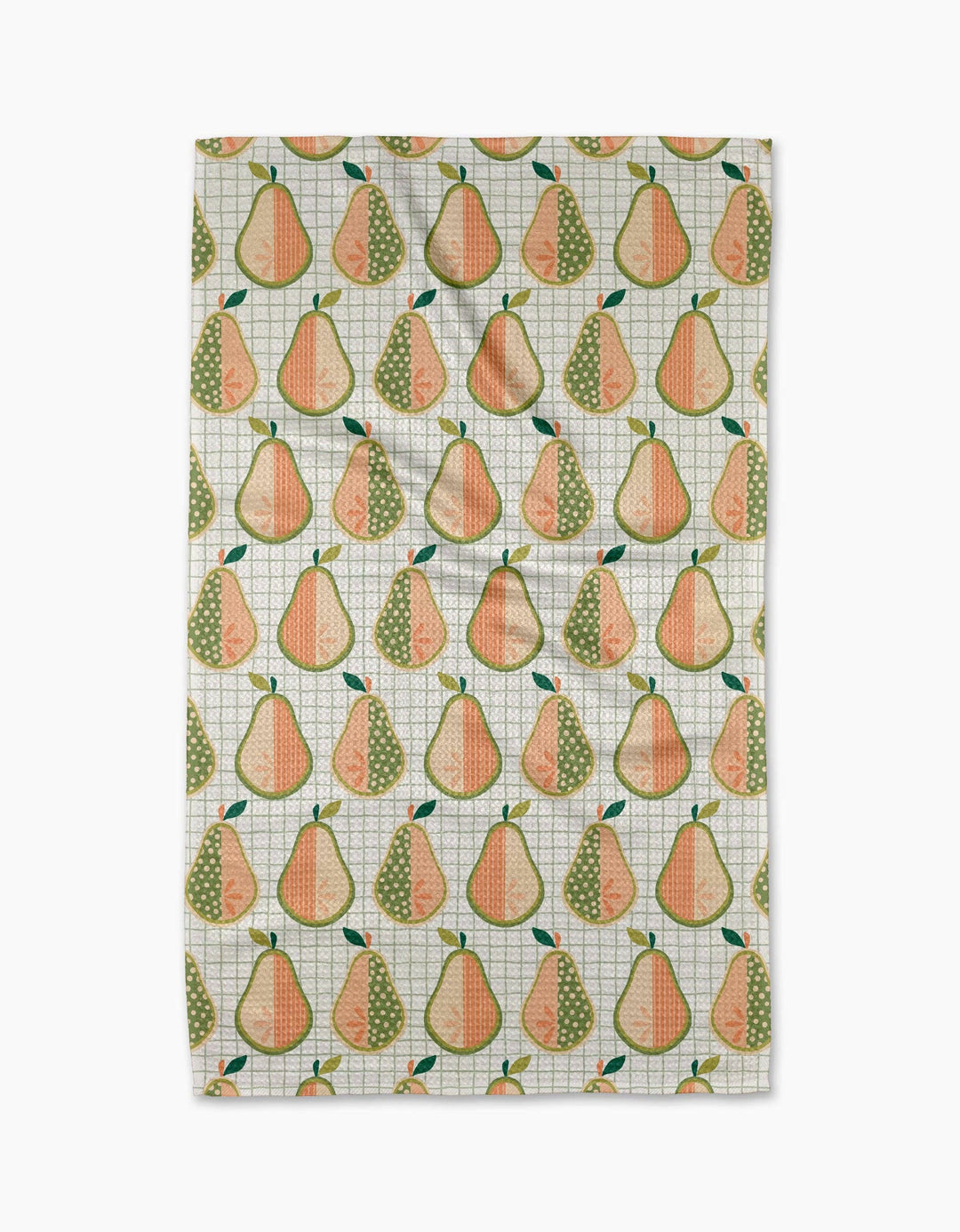 Geometry: Mod Pears Tea Towel - Pine & Moss
