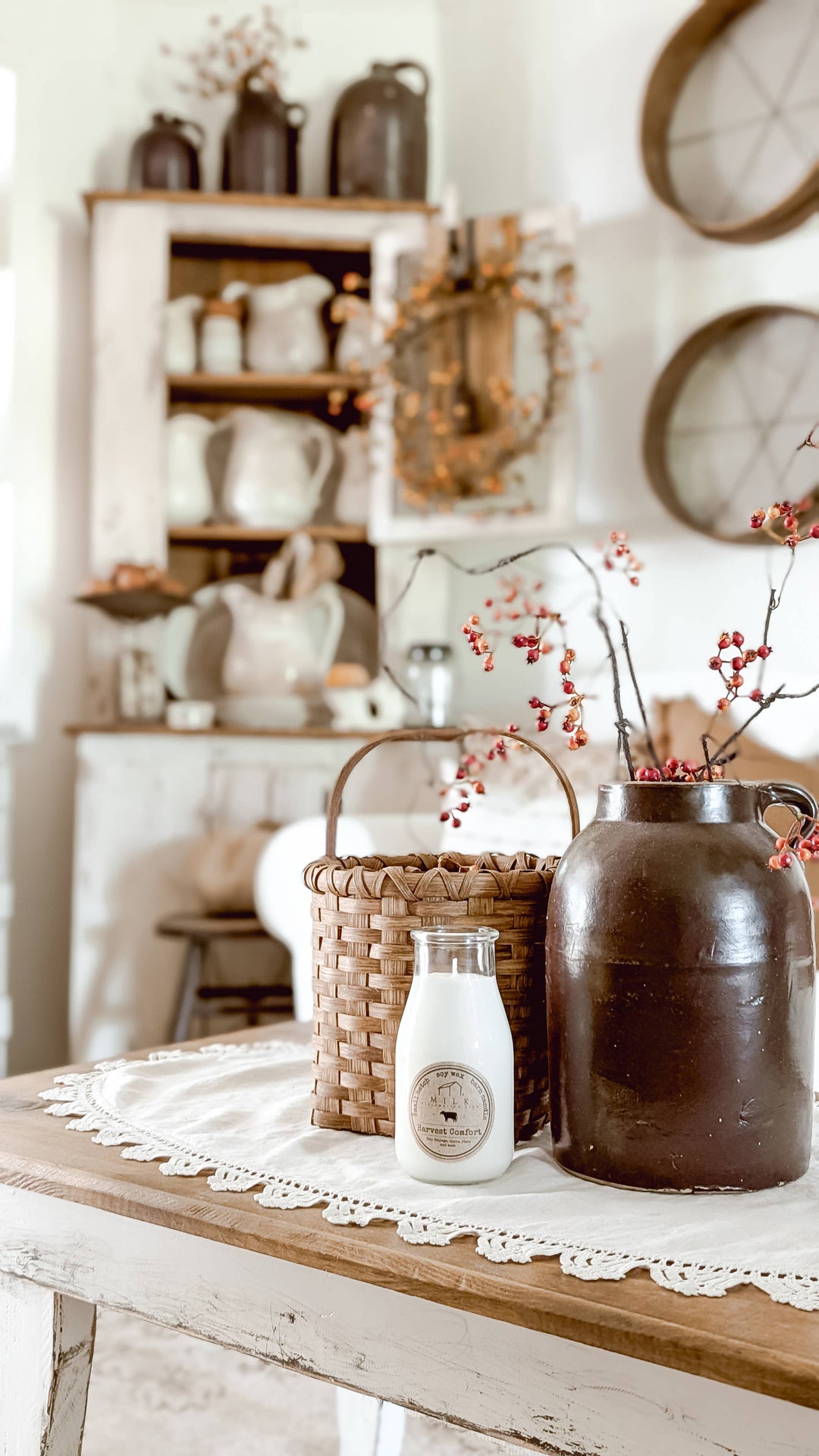 Milk Bottle Candle Harvest Comfort Candle