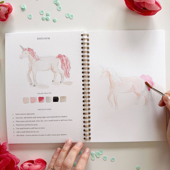 Emily Lex Studios Fairytale Watercolor Workbook - Pine &amp; Moss