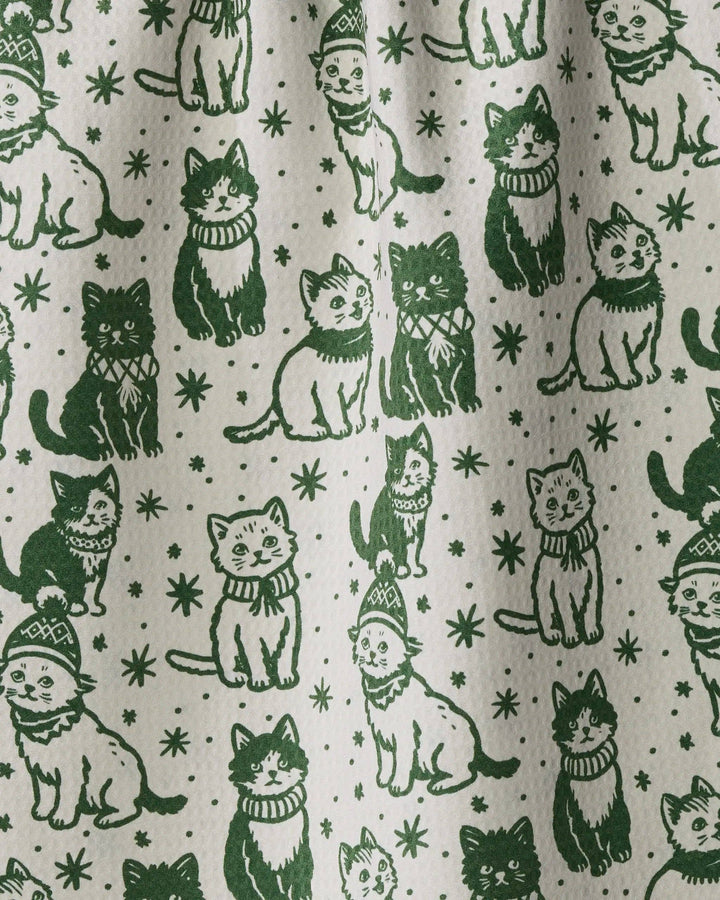 Geometry Cozy Kittens Luxe Kitchen Towel