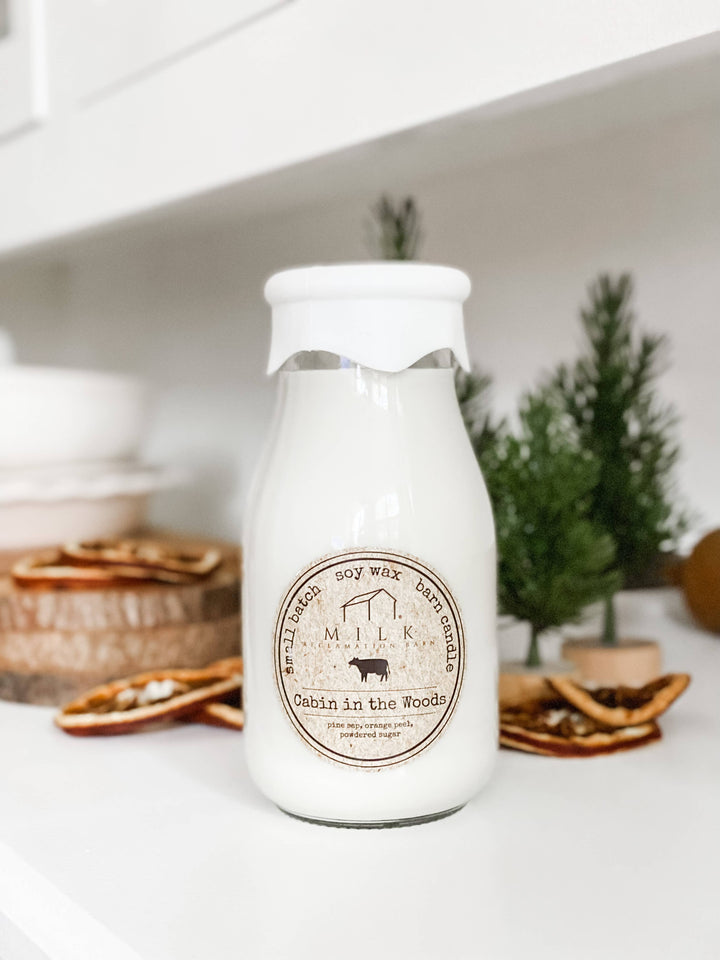 Milk Reclamation Barn 13 oz Milk Bottle Candle -Barefoot in the Grass