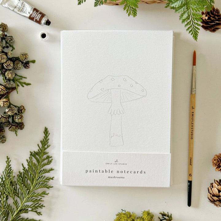 Emily Lex Studios: Mushrooms paintable notecards