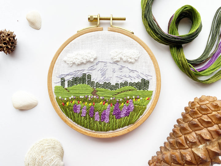 Mount Rainier Beginner Hand Embroidery Kit