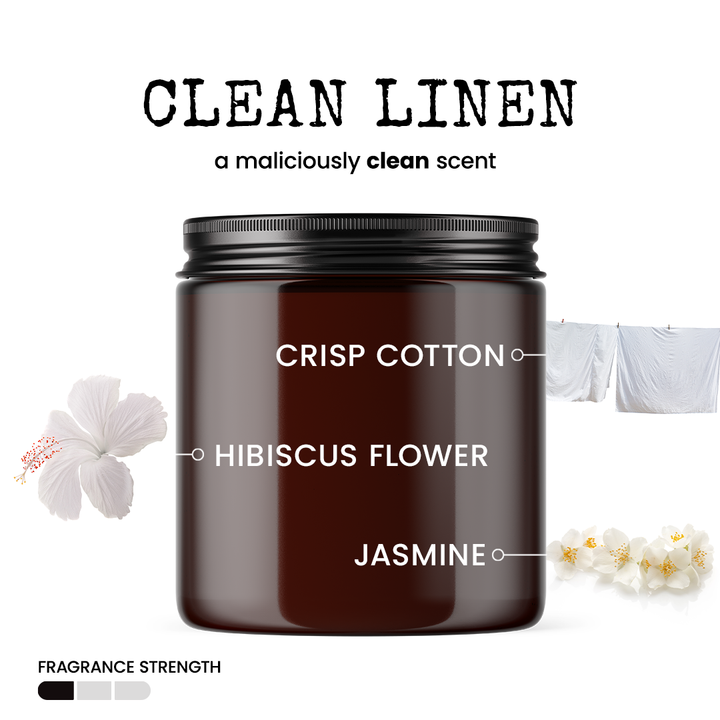 Malicious Candle Co.-  Crazy Cat Lady - Scent: Clean Linen