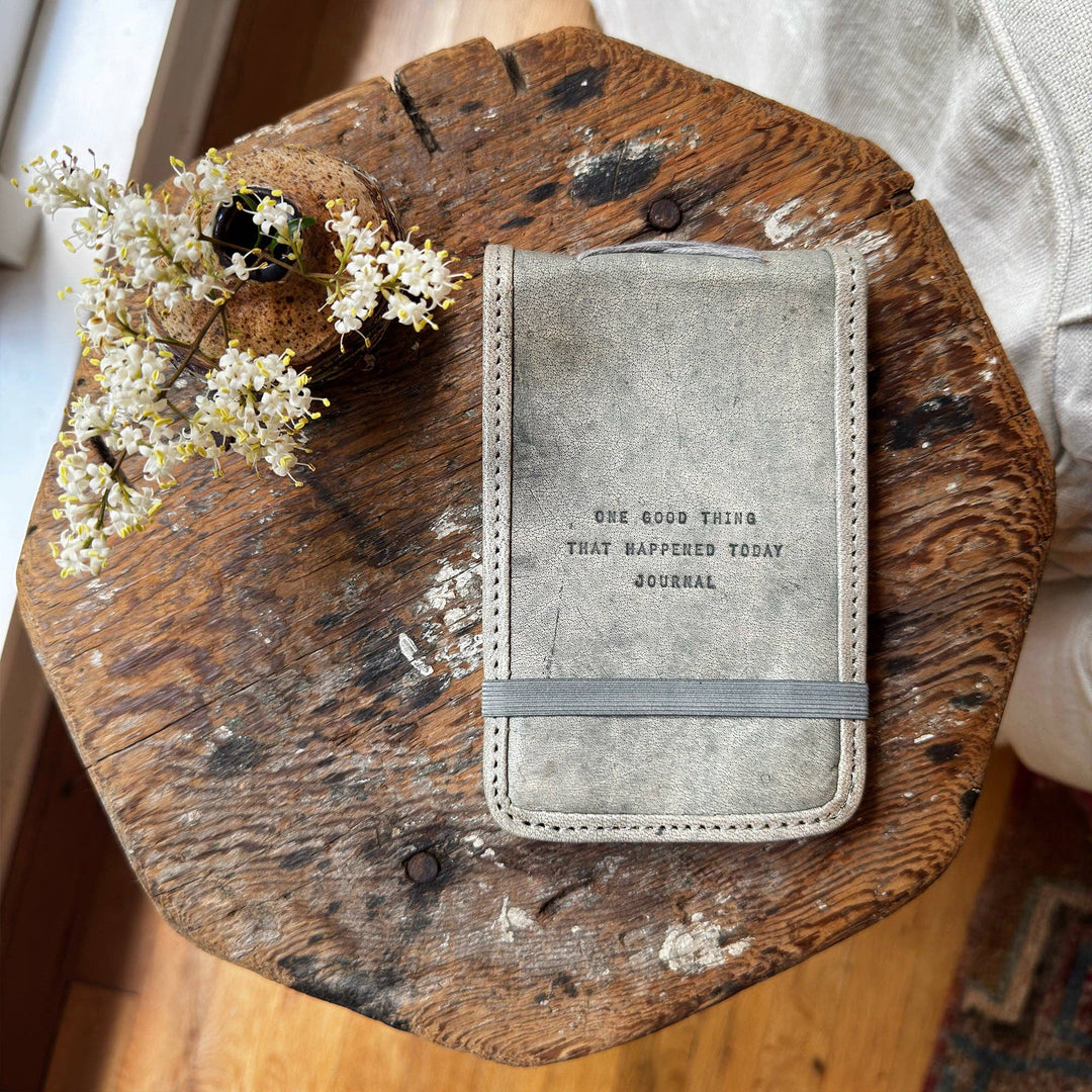 Mini One Good Thing Leather Journal - Stone