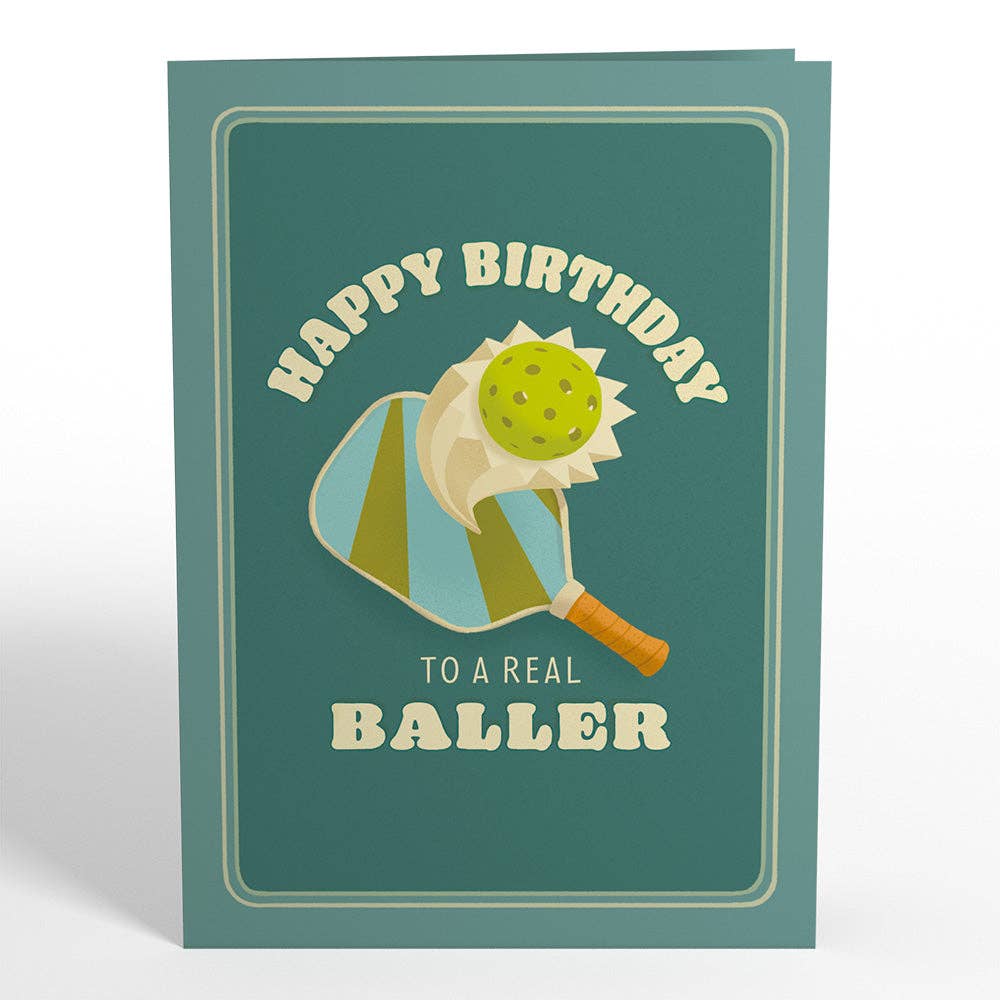 Pickleball Birthday Baller Card