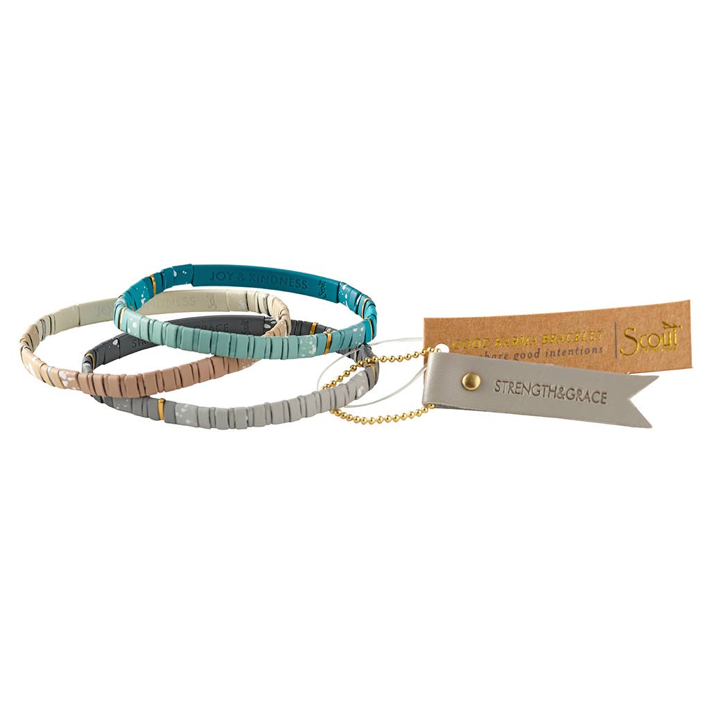 Good Karma Ombre Bracelet - Strength & Grace Midnight/Silver