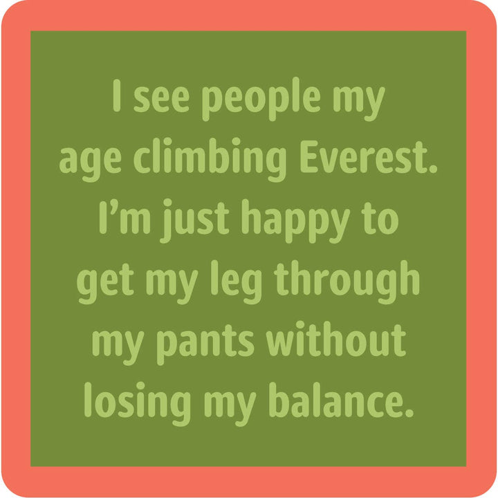 Drinks On Me Coaster: Climbing Everest