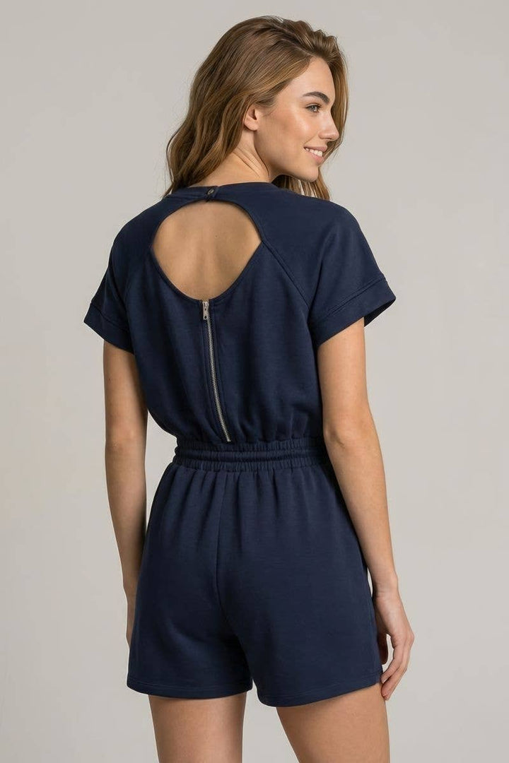June Romper- Navy