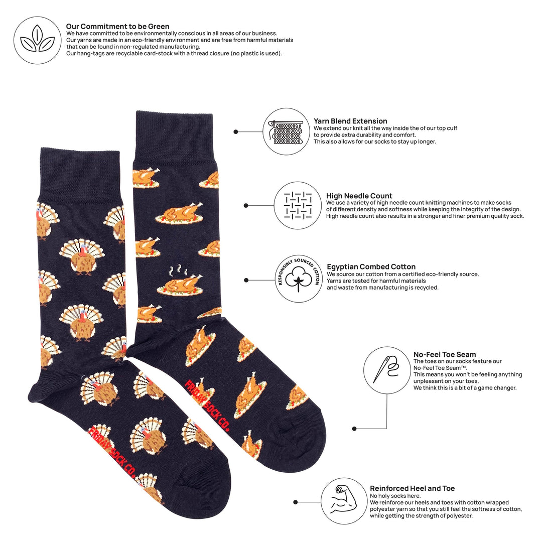 Men's Turkey Socks: Men's 7 - 12