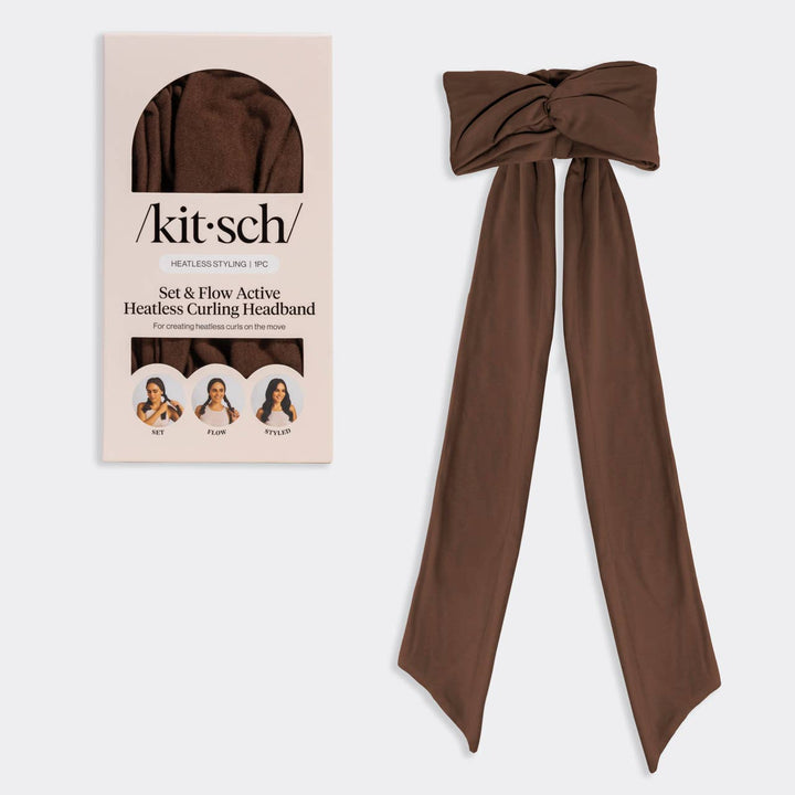Set &amp; Flow Heatless Curling Headband - Chocolate Brown
