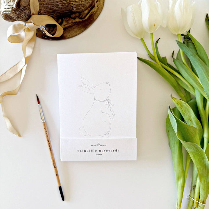 Emily Lex- Easter Paintable Watercolor Notecard Set - Pine &amp; Moss