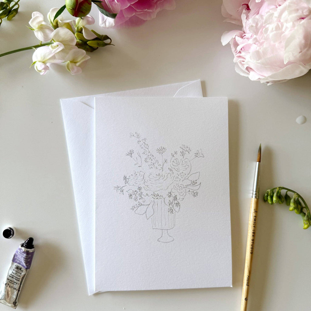 Emily Lex Studios: Bouquets paintable notecards