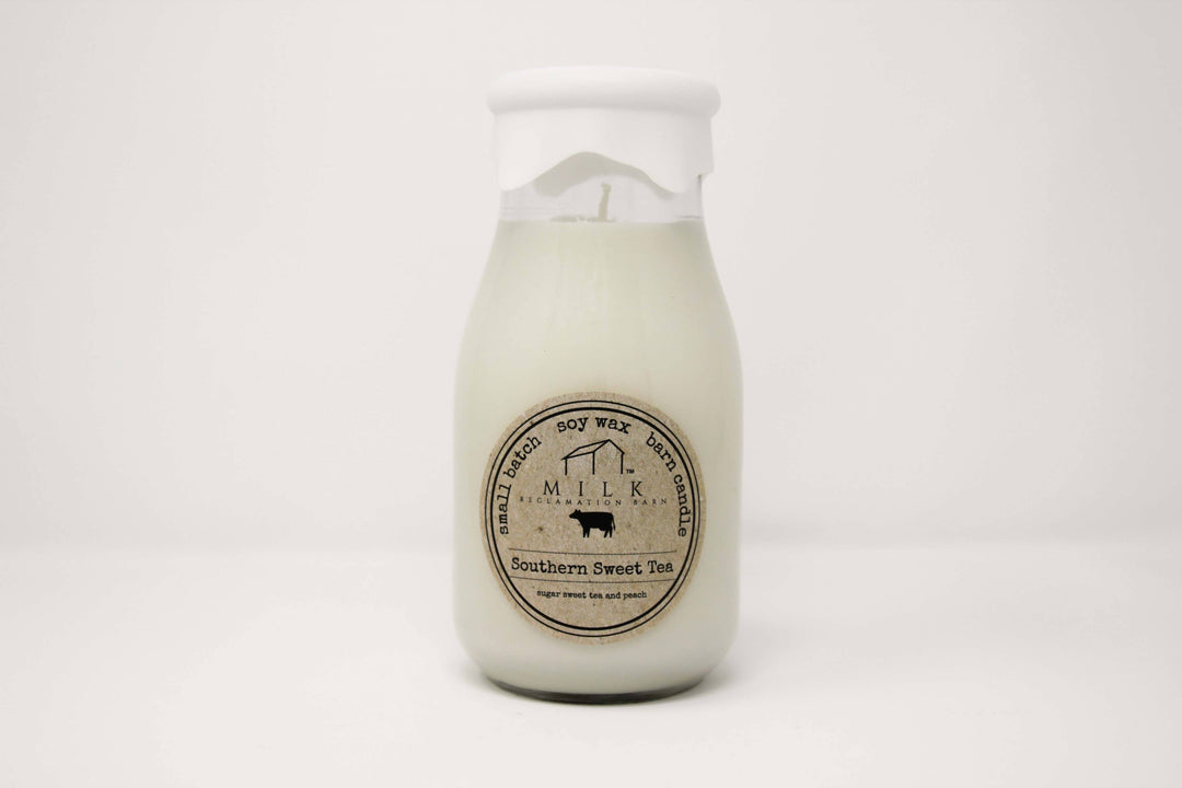 Milk Reclamation Barn 13 oz Milk Bottle Candle- Southern Sweet Tea