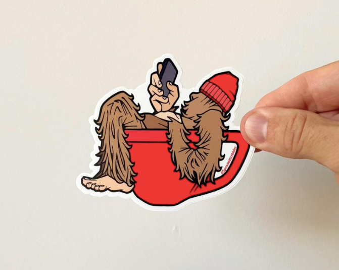 Yeti Latte | Bigfoot Coffee Sticker | Waterproof Vinyl Decal