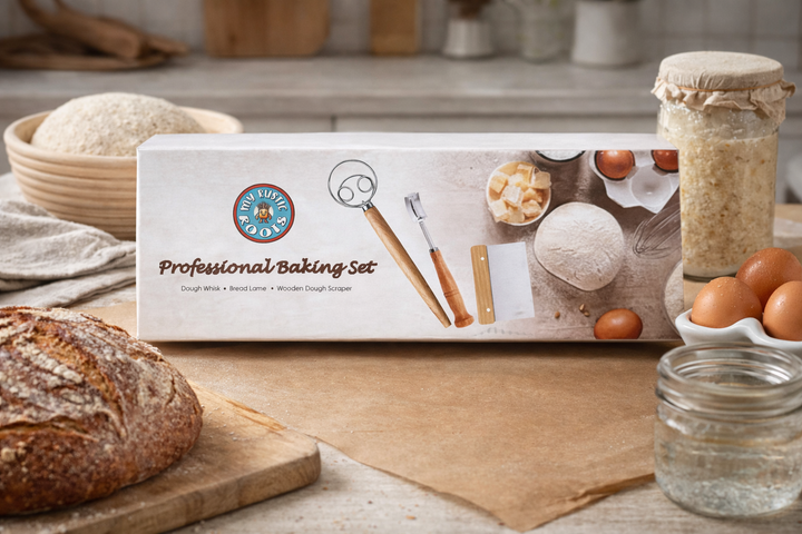 Professional Baking Set Dough Whisk, Bread Lame, &amp; Scraper