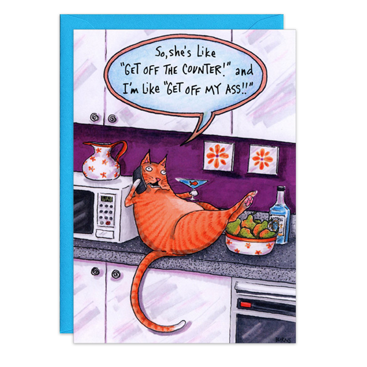 Counter Cat Birthday Card