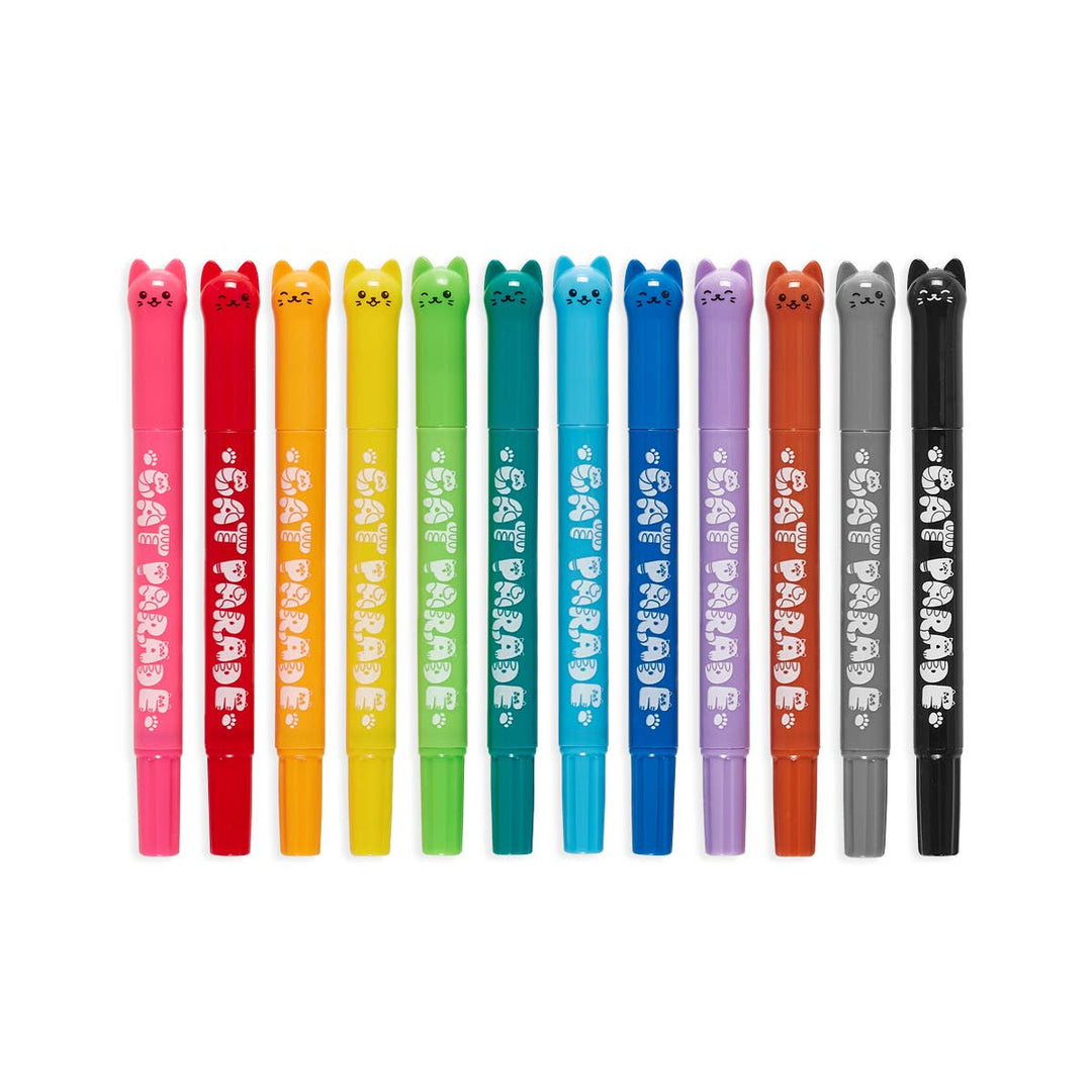 Cat Parade Gel Crayons - Set of 12 - Pine & Moss