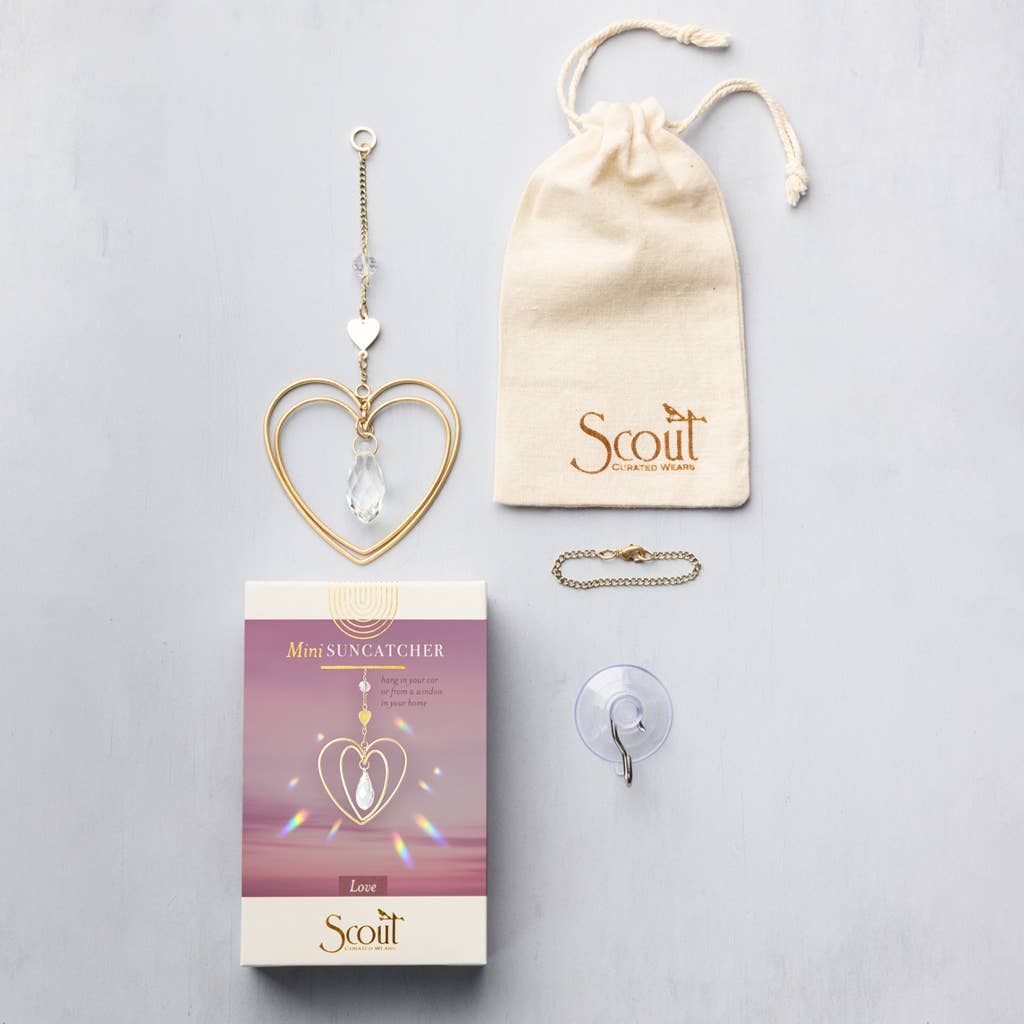 Mini Suncatcher - Heart/Love - Pine & Moss