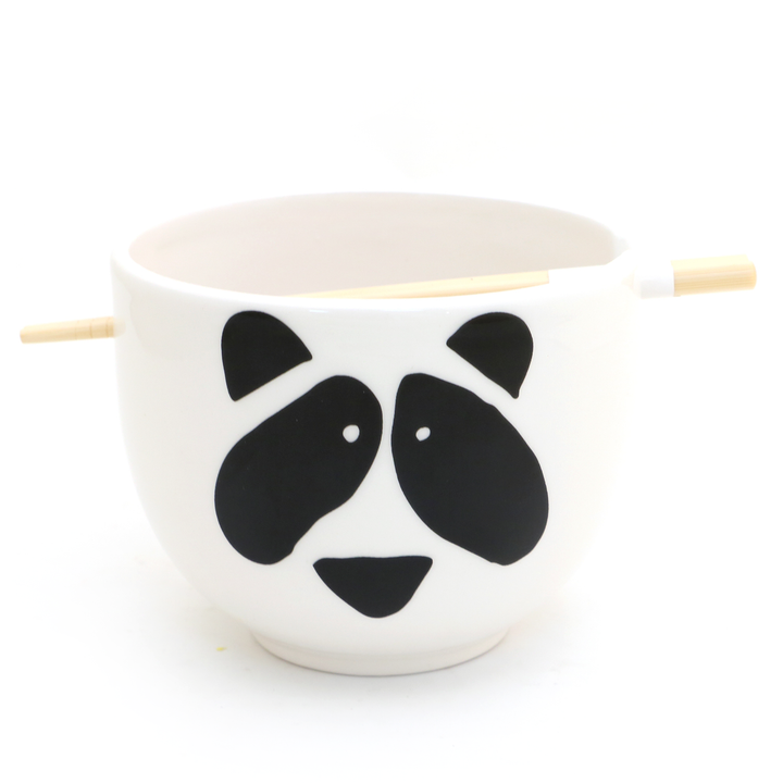 Panda Ramen Bowl with chopsticks