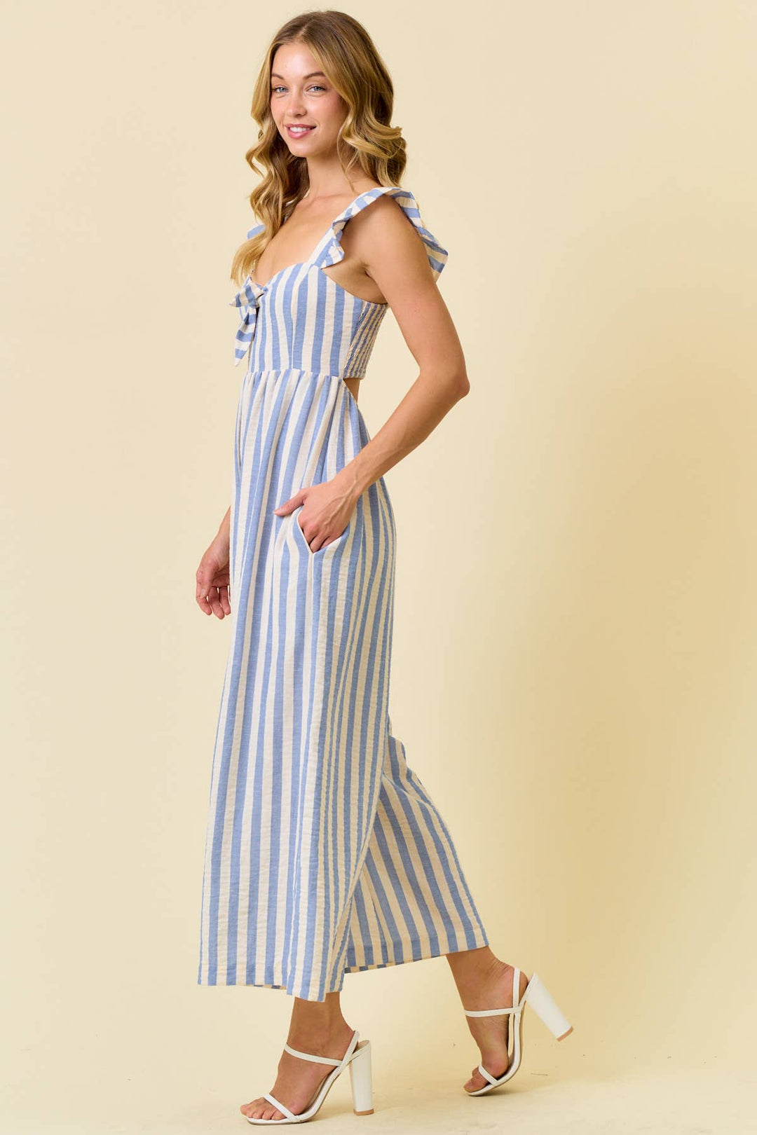Hallie Wide Leg Culotte Jumpsuit