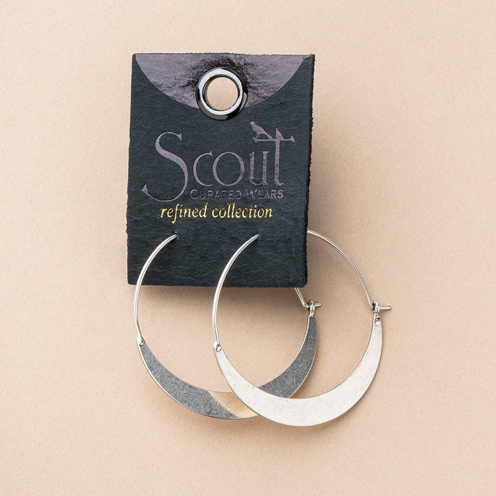 Refined Earring Collection - Crescent Hoop/Gold - Pine & Moss
