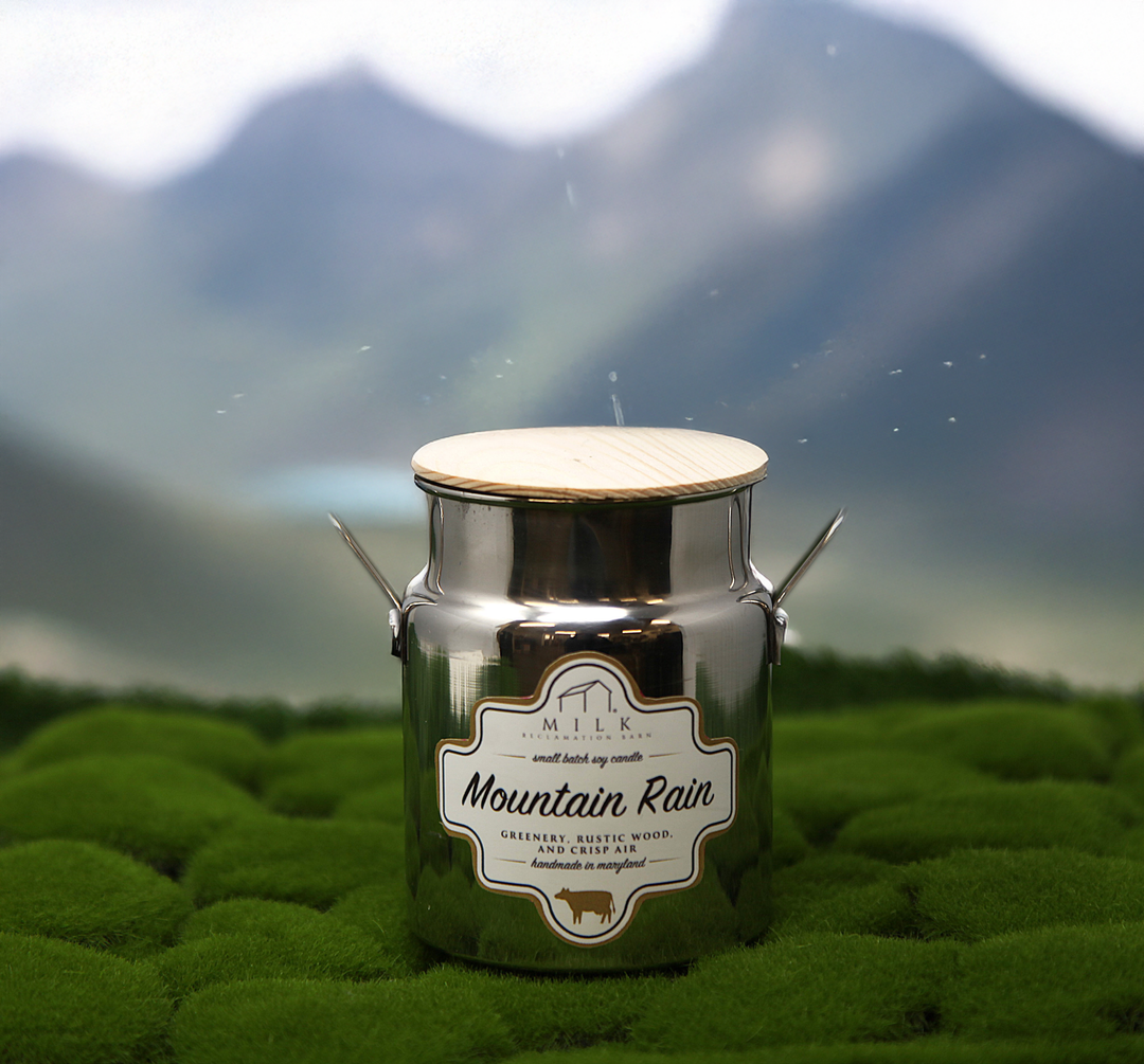 Milk Reclamation Barn 13 oz-Mountain Rain - Pine & Moss