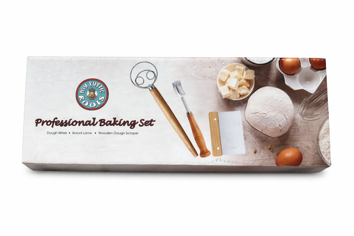 Professional Baking Set Dough Whisk, Bread Lame, &amp; Scraper