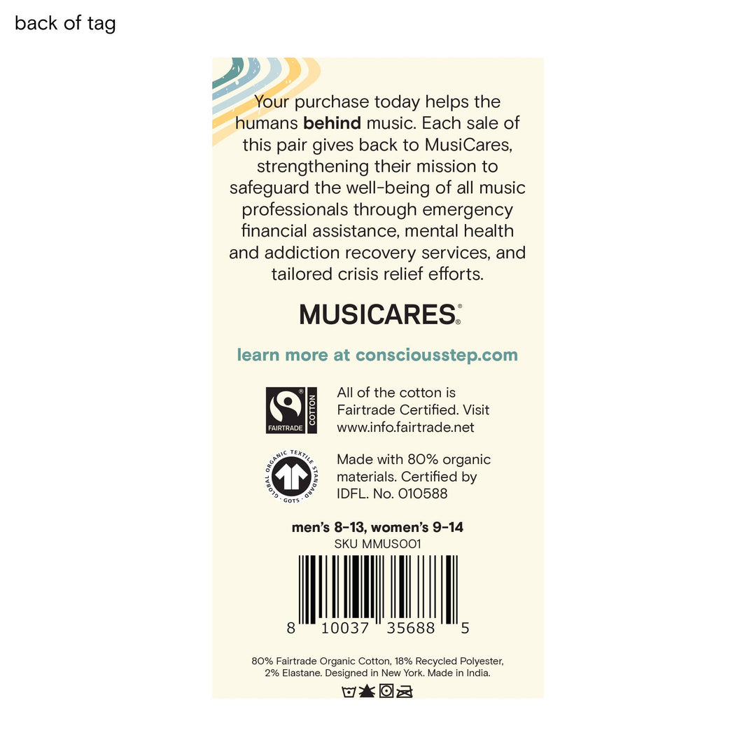 Conscious Step:Socks that Support Music (Gray Guitars): Medium