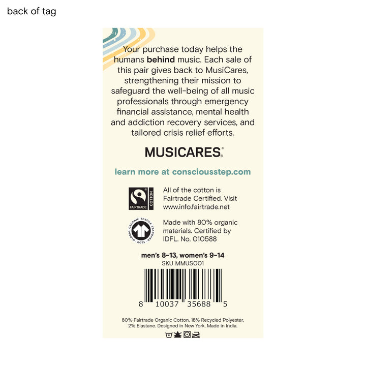 Conscious Step:Socks that Support Music (Gray Guitars): Medium