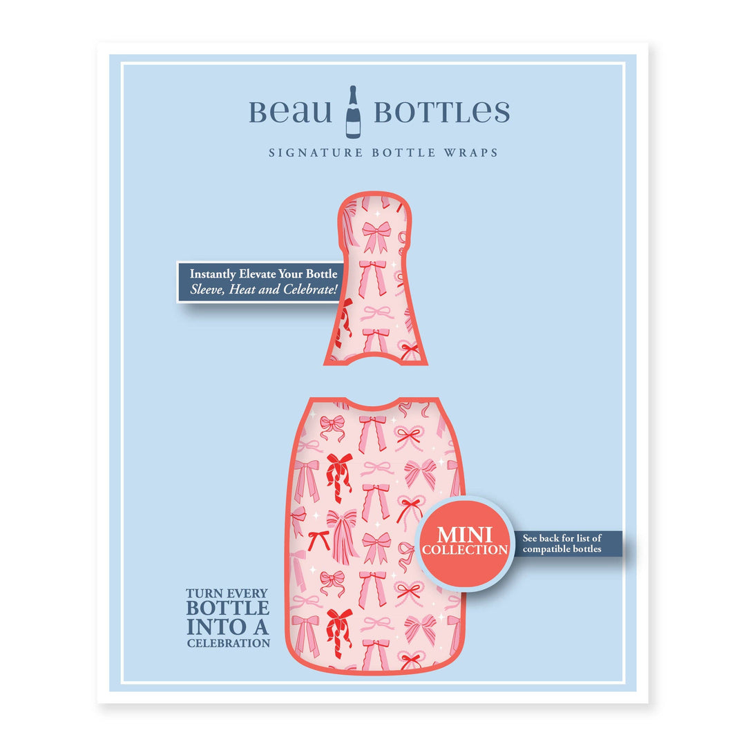 Beau Bottles Pretty in Bows - MINI Prosecco Collection-Six Pack - Pine &amp; Moss