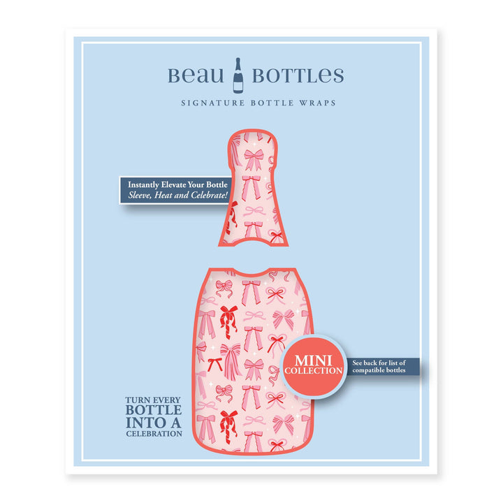 Beau Bottles Pretty in Bows - MINI Prosecco Collection-Six Pack - Pine &amp; Moss