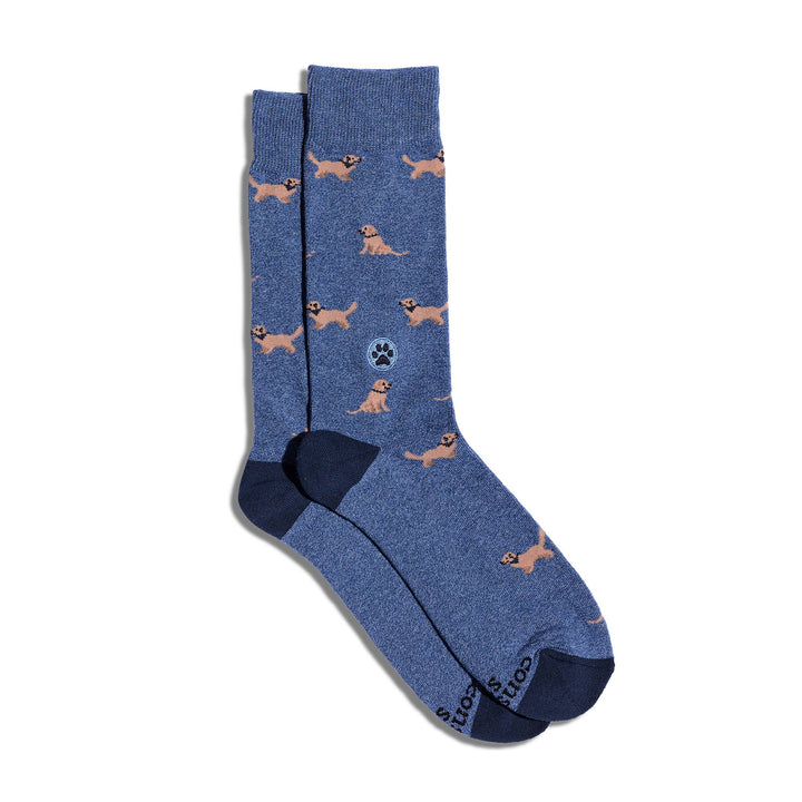 Conscious Step:Socks that Save Dogs (Blue Golden Retrievers): Small