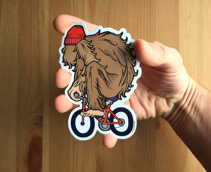 Yeti Biker | Bigfoot Bike Sticker | Waterproof Vinyl Decal