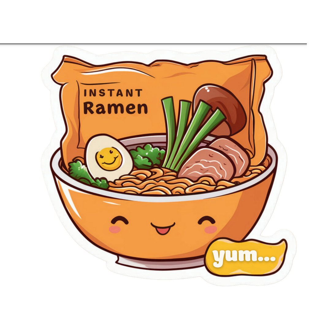 Orange Ramen sticker - Pine & Moss