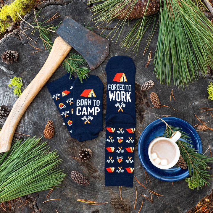 Born To Camp, Forced To Work Socks