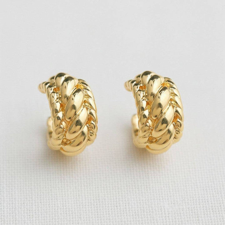 Sunshine- Artisan Twisted Drop Earrings with Chic Design