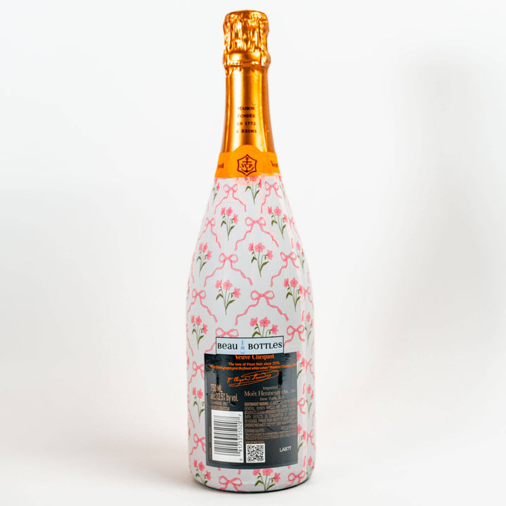 Beau Bottles Pink Bows and Blossoms - Champagne Collection - Pine &amp; Moss