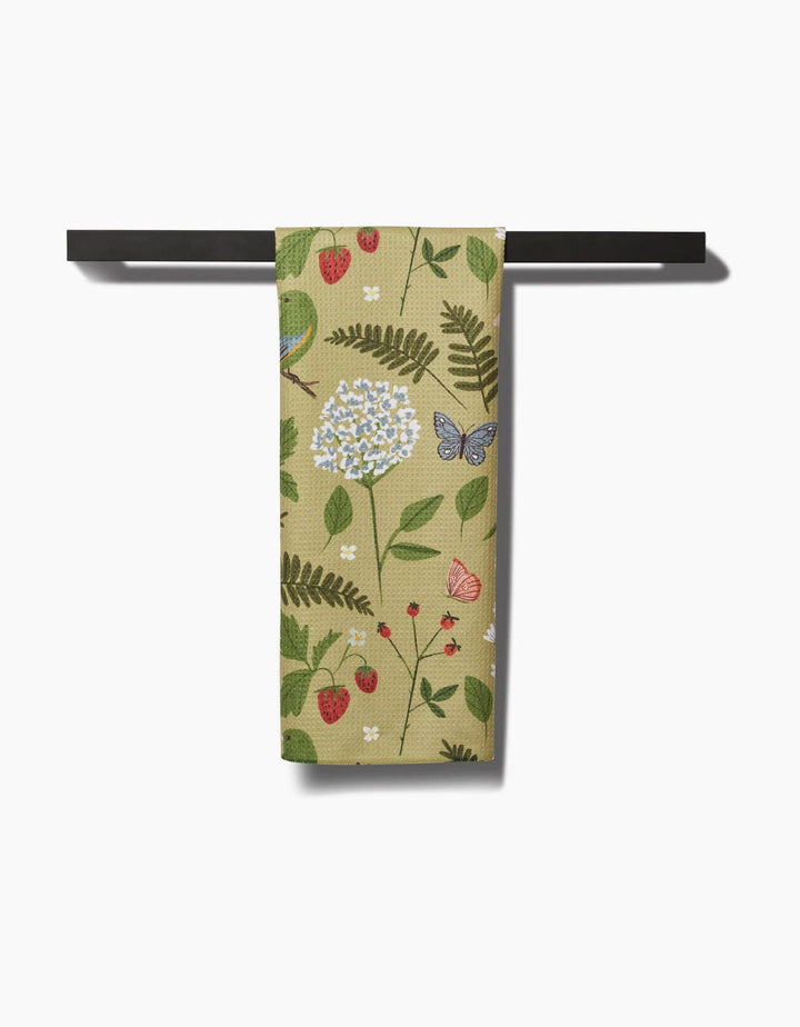 Geometry: Good Green Earth Tea Towel - Pine & Moss