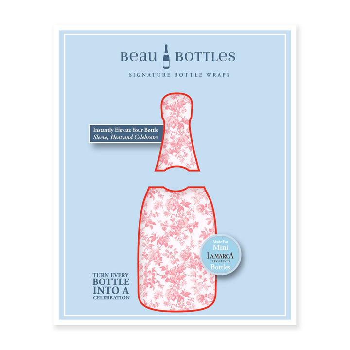 Beau Bottles Pink Floral - MINI Prosecco Collection-Six Pack - Pine &amp; Moss